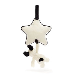 Jollytoy Bashful Black & Cream Puppy Musical Pull