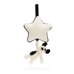 Jollytoy Bashful Black & Cream Puppy Musical Pull