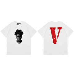 Vlone x NBA YoungBoy Portrait Graphic T-Shirt - White/Red