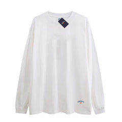 NOAH BWCJ niche American fashion brand top small label cross pure cotton couple's base long sleeved T-shirt for men and women