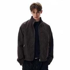 NOAH MARS American casual retro old money style VIBE stand up collar short windbreaker jacket men's autumn coat