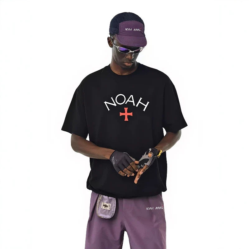 NOAH MARS First Generation Tibetan Blue Cross Trendy Brand Loose Rest Simple Street Trendy Short Sleeve T-shirt