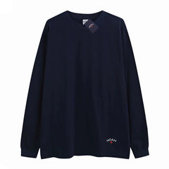 NOAH BWCJ niche American fashion brand top small label cross pure cotton couple's base long sleeved T-shirt for men and women