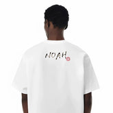 NOAH MARS Small Fashion Brand python leather calligraphy seal on the back American casual men's cotton China-Chic short sleeve T-shirt