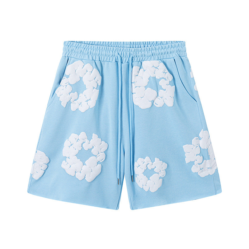 Denim Tears Cotton Wreath Shorts - Sky Blue
