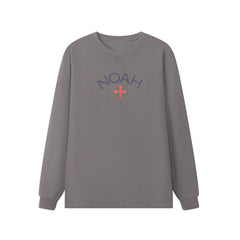 NOAH MARS niche trend brand first generation cross round neck pullover simple men's base shirt trendy long sleeved T-shirt
