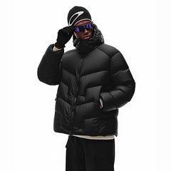 NOAH MARS Lightweight Down Jacket Outdoor Windproof Hoodie 90 White Duck Down Adjustable Closure Pork Rib Coat Coat