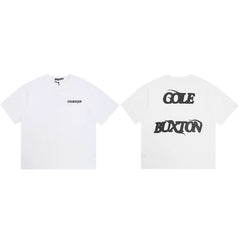 Cole Buxton White Deconstructed Split Block Logo T-Shirt