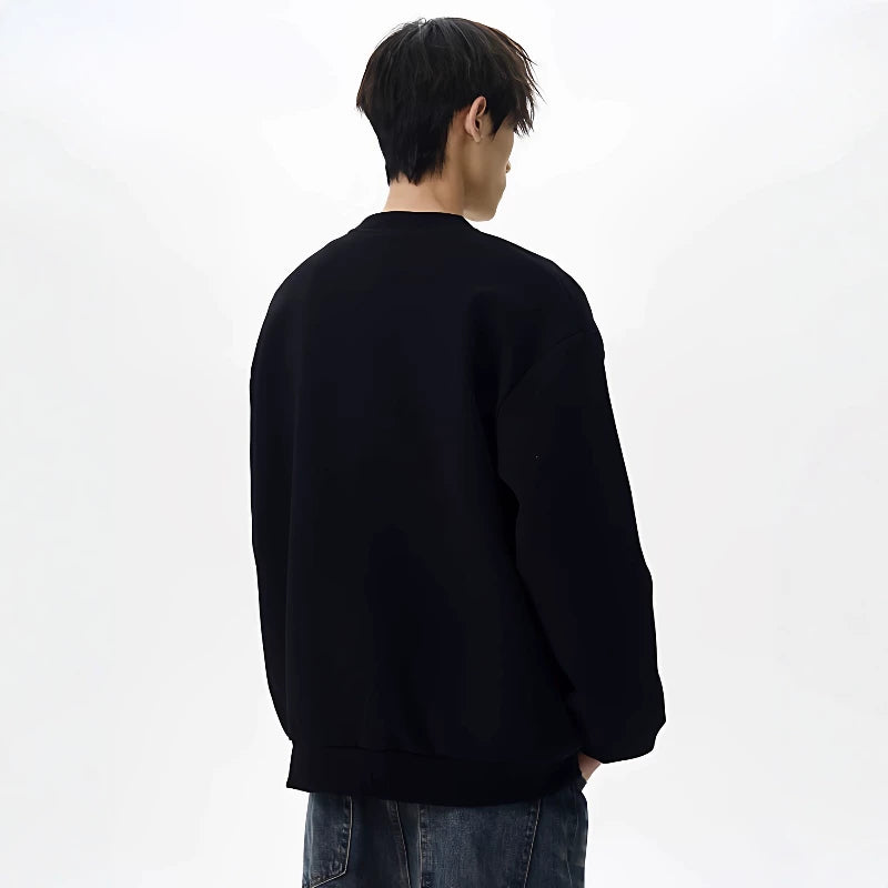 NOAH MARS American casual trendy brand small logo embroidered cross short wide cardigan sweatshirt, high-end jacket for men