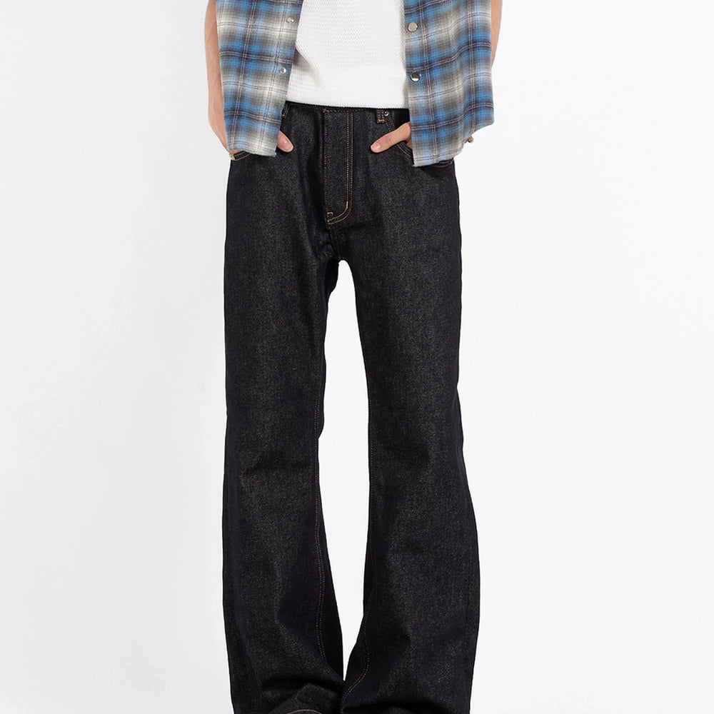 NOAH MARS American casual vintage style 13.5oz. hand sewn original cow micro flared jeans retro pants