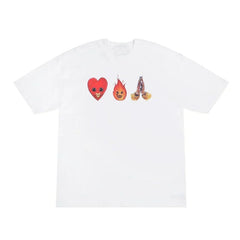 Drew House Emoji Graphic Short Sleeve Tee, White
