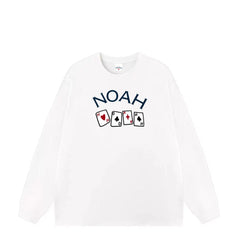 NOAH Spring and Autumn New American Trendy Brand Printed Casual Loose Men's Heavy Weight Cotton Long Sleeve T-shirt Couple Top