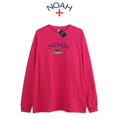 NOAH BWCJ Tuna Autumn American Trendy Brand Pure Cotton Loose Couple Long Sleeve T-shirt Base Shirt for Men and Women