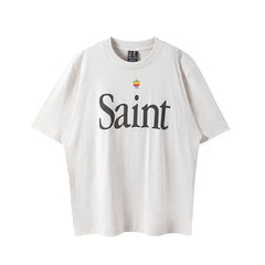 Saint Michael "Saint" Logo & Apple Vintage T-Shirt - Off-White