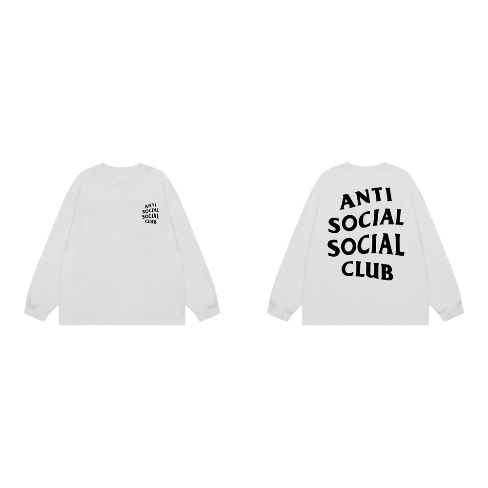Anti Social Social Club Classic Long Sleeve T-Shirt - White/Black