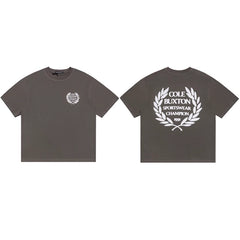 Cole Buxton Charcoal Champion Crest Logo T-Shirt