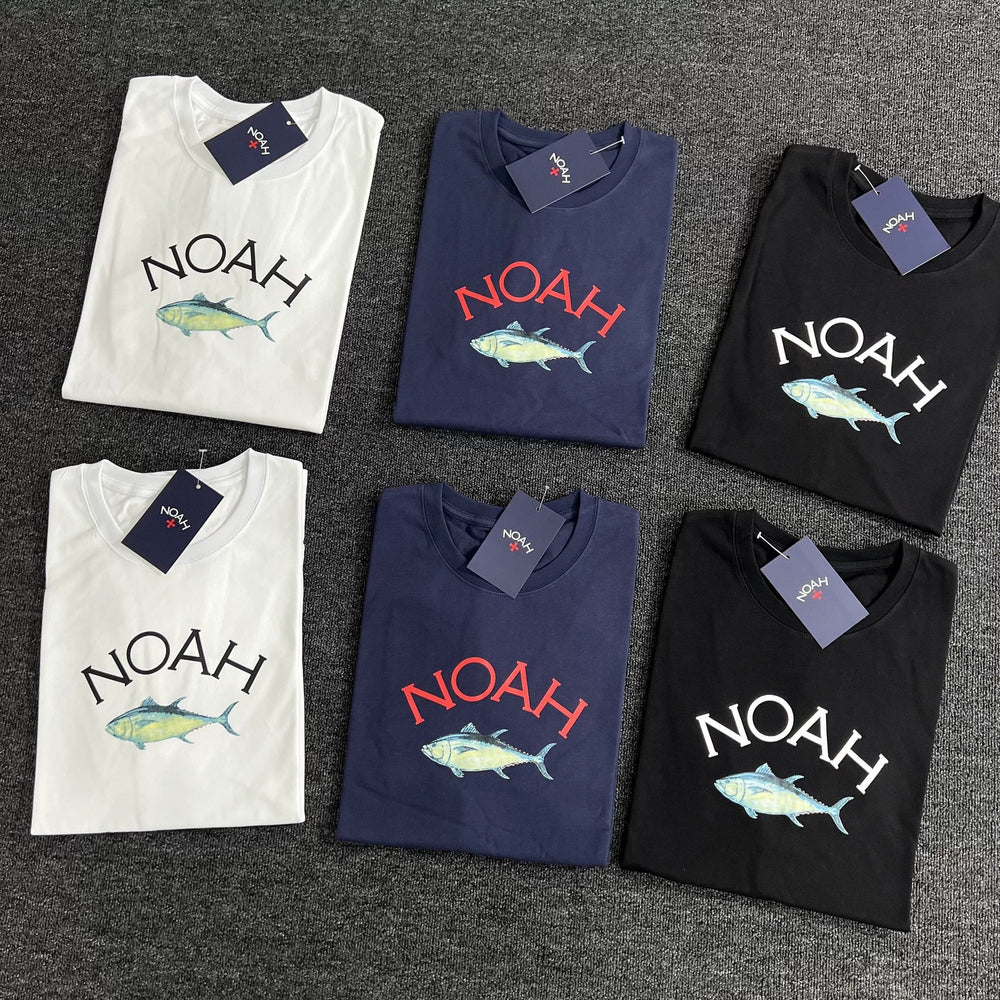 NOAH MARS niche trendy brand tuna limited edition American casual loose all cotton versatile couple short sleeved T-shirt for men