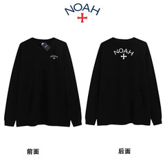 NOAH BWCJ新款潮牌美式休闲十字重磅纯棉长袖T恤男女情侣装打底衫