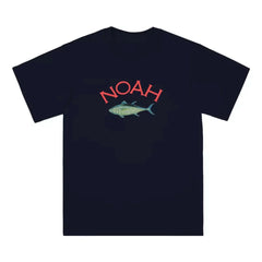 NOAH MARS niche trendy brand tuna limited edition American casual loose all cotton versatile couple short sleeved T-shirt for men