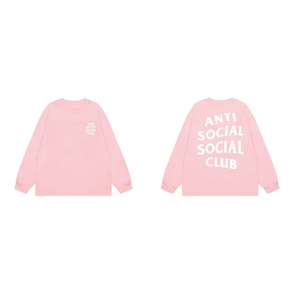 Anti Social Social Club Classic Long Sleeve T-Shirt - Pink/White