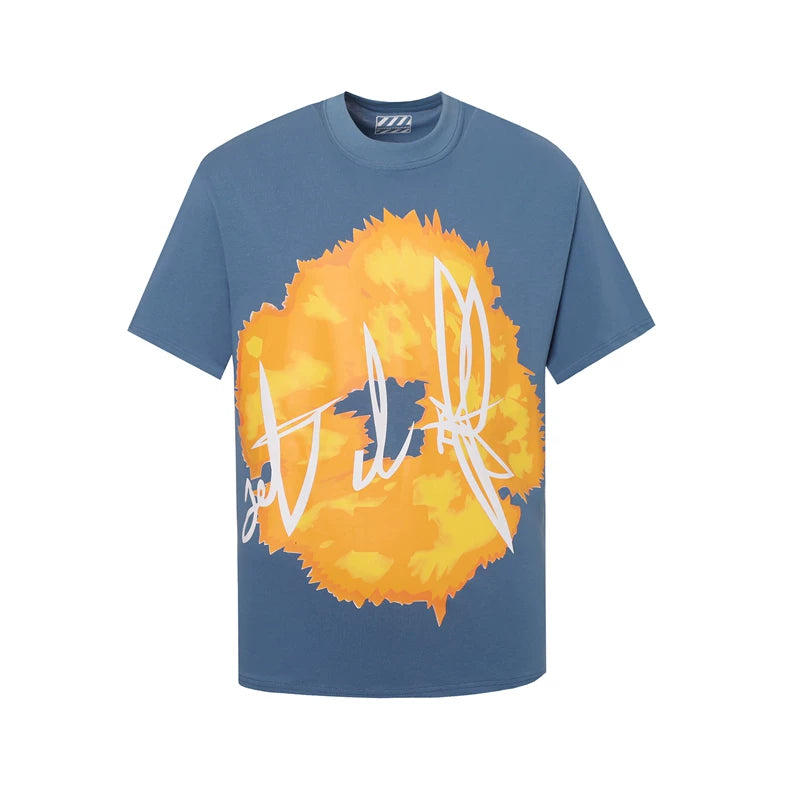 Denim Tears Graphic T-Shirt - Blue/Yellow Sunburst