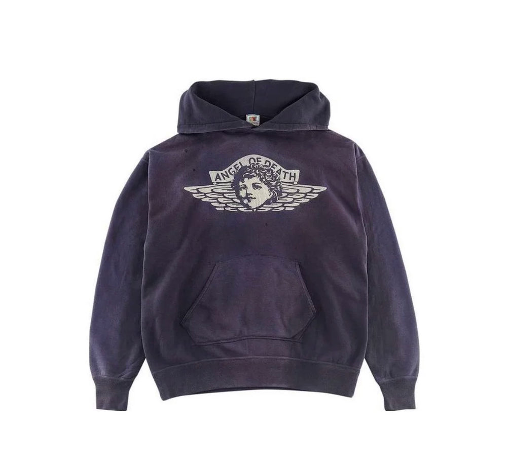 Saint Michael "ANGEL OF DEATH" Hoodie - Purple/Black