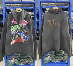 Saint Michael "ANARCHY" Multi-Text Hoodie - Black
