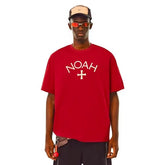 NOAH MARS Niche Trendy Brand Year Anniversary First Generation Crimson Cross Cotton Trendy Loose Short Sleeve T-shirt