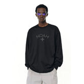 Noah Mars first black soul cross American casual tide brand men's wild pounds full cotton trend long -sleeved T -shirt