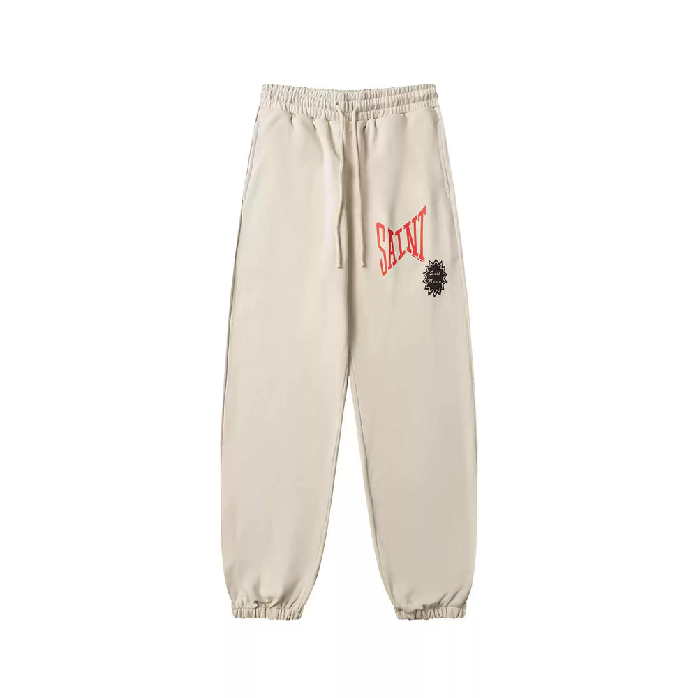Saint Michael Red Script Logo Sweatpants - Off-White