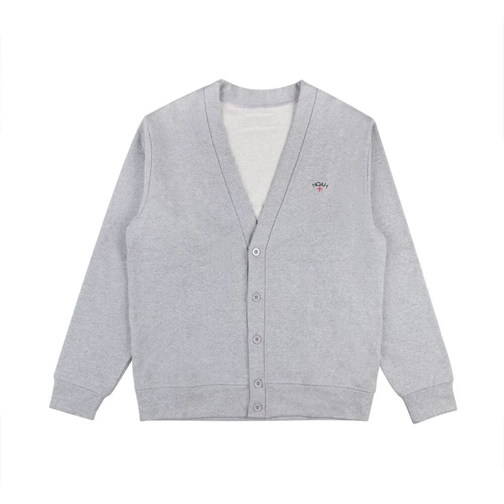 NOAH MARS Embroidered Small Logo Cross Button V-neck Woolen Circle Knitted Sweatshirt Sweatshirt Trendy Taoist Robe cardigan Coat