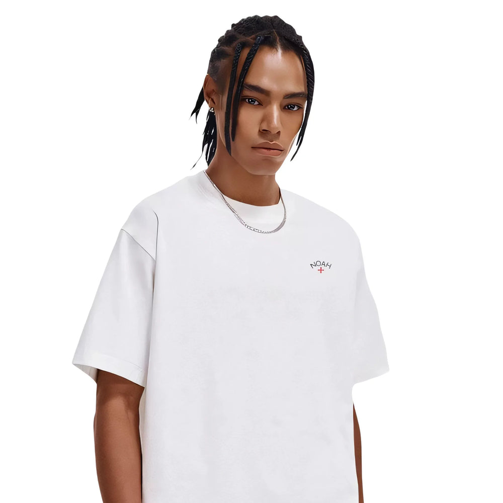 NOAH MARS niche trendy brand, left small label, cross, American casual couple, all cotton, sold short sleeved T-shirt, men's