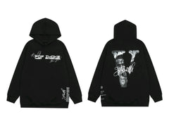 Vlone x Pop Smoke "Faith" Tribute Graphic Hoodie - Black