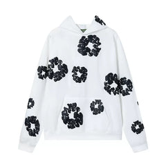 Denim Tears Cotton Wreath Hoodie - White/Black