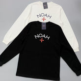 NOAH NYC CORE first generation cross logo round neck pullover long sleeved T-shirt for couples, simple base shirt for men and women