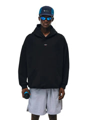 NOAH MARS niche trendy brand chest badge embroidered cross American casual thread splicing hooded sweatshirt