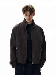 NOAH MARS American casual retro old money style VIBE stand up collar short windbreaker jacket men's autumn coat