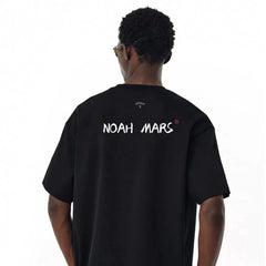 NOAH MARS niche fashion brand behind the lightning small logo American casual simple and versatile antibacterial cotton short sleeved T-shirt