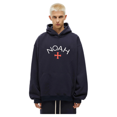 NOAH MARS niche trendy brand Black Soul Cross American casual loose thread splicing trendy hooded sweatshirt