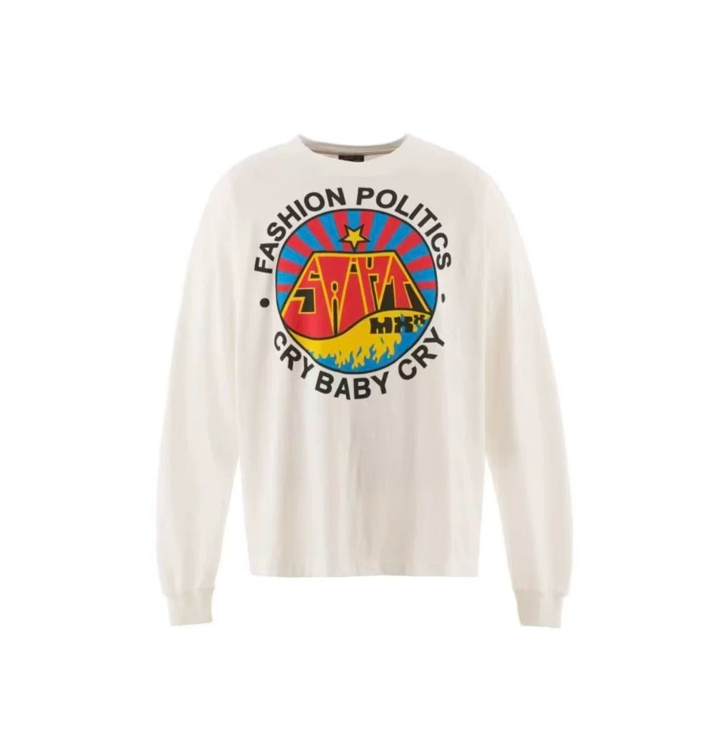 Saint Michael "FASHION POLITICS" Long Sleeve - Off-White