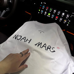 NOAH MARS niche fashion brand behind the lightning small logo American casual simple and versatile antibacterial cotton short sleeved T-shirt