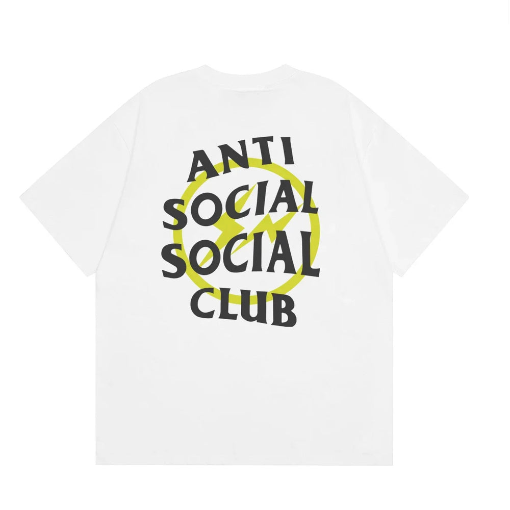 Anti Social Social Club Yellow Circle Logo T-Shirt - White/Black