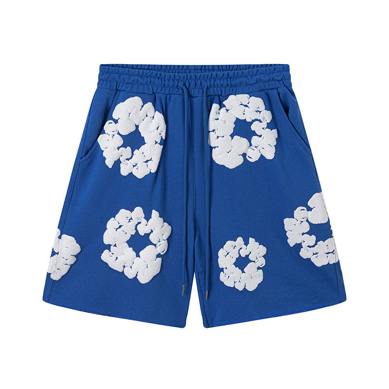 Denim Tears Cotton Wreath Shorts - Royal Blue