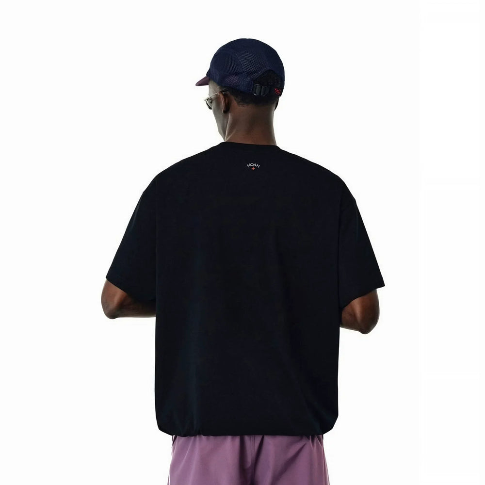 NOAH MARS niche trendy brand with a small cross on the back, American casual, simple, antibacterial, cotton short sleeved T-shirt for men