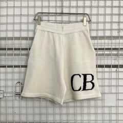 Cole Buxton Off-White Side Italic CB Logo Shorts