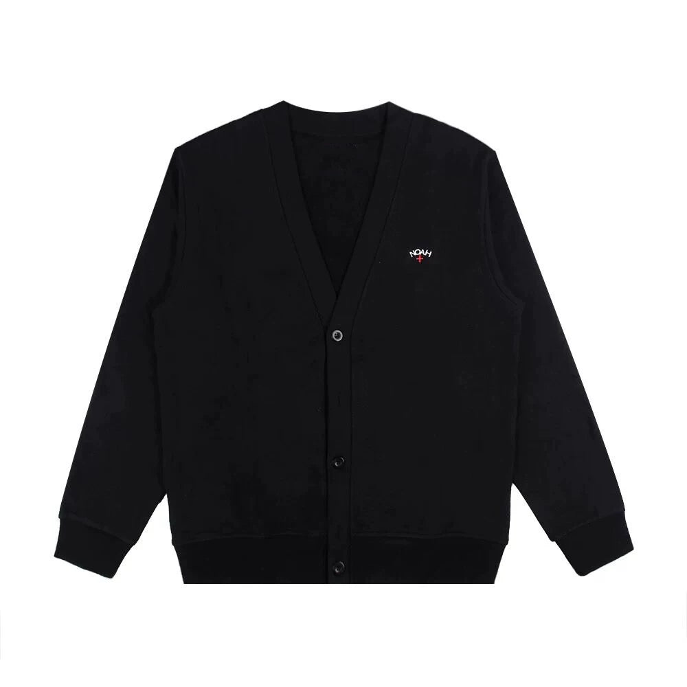 NOAH MARS Embroidered Small Logo Cross Button V-neck Woolen Circle Knitted Sweatshirt Sweatshirt Trendy Taoist Robe cardigan Coat