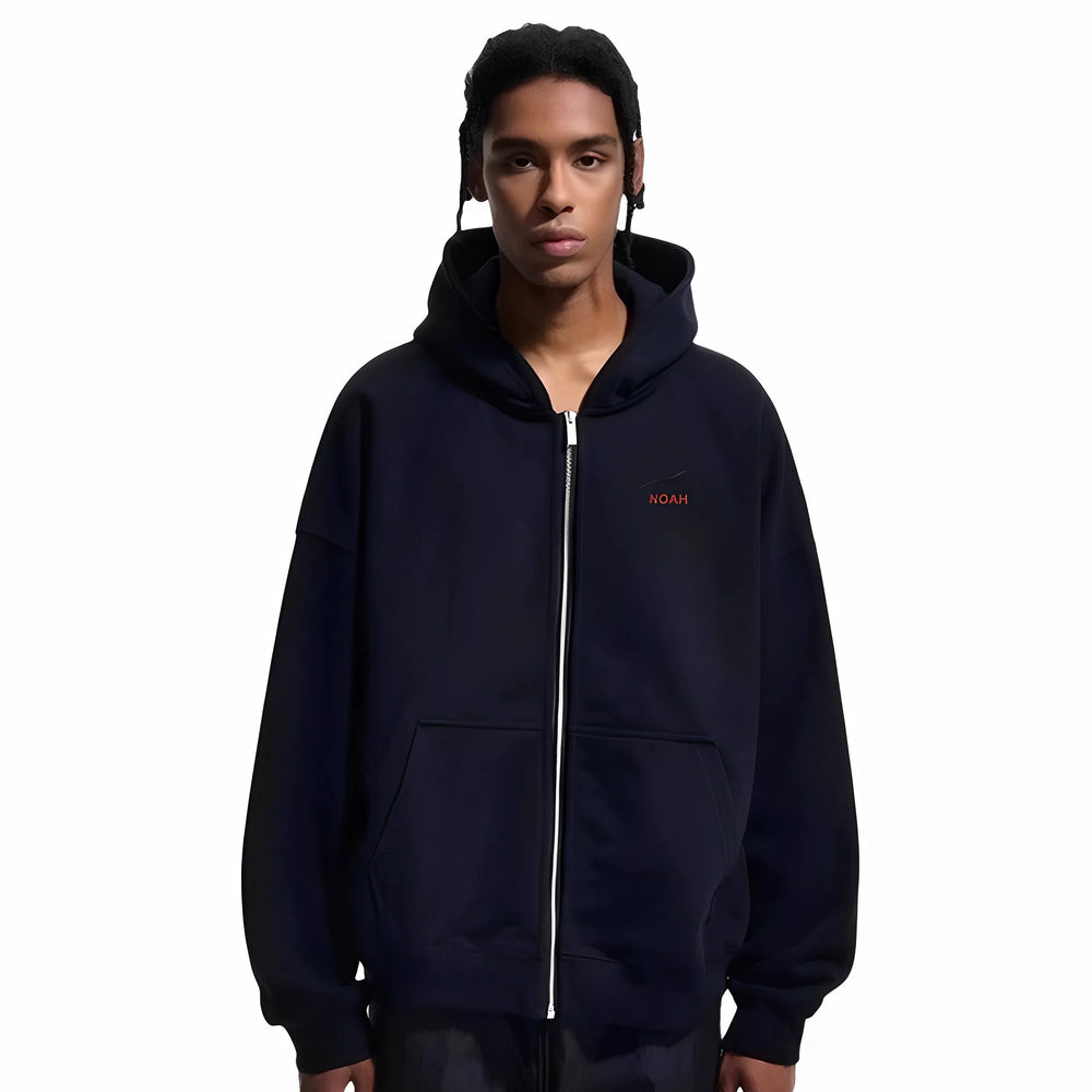 NOAH MARS Autumn New Product Wave Wave American casual hooded sweatshirt with looped fur and trendy zipper jacket for men