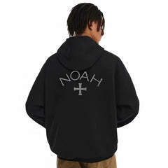 NOAH MARS niche trend brand Black Soul embroidery small label cross hooded sweatshirt cardigan trendy zipper jacket for men