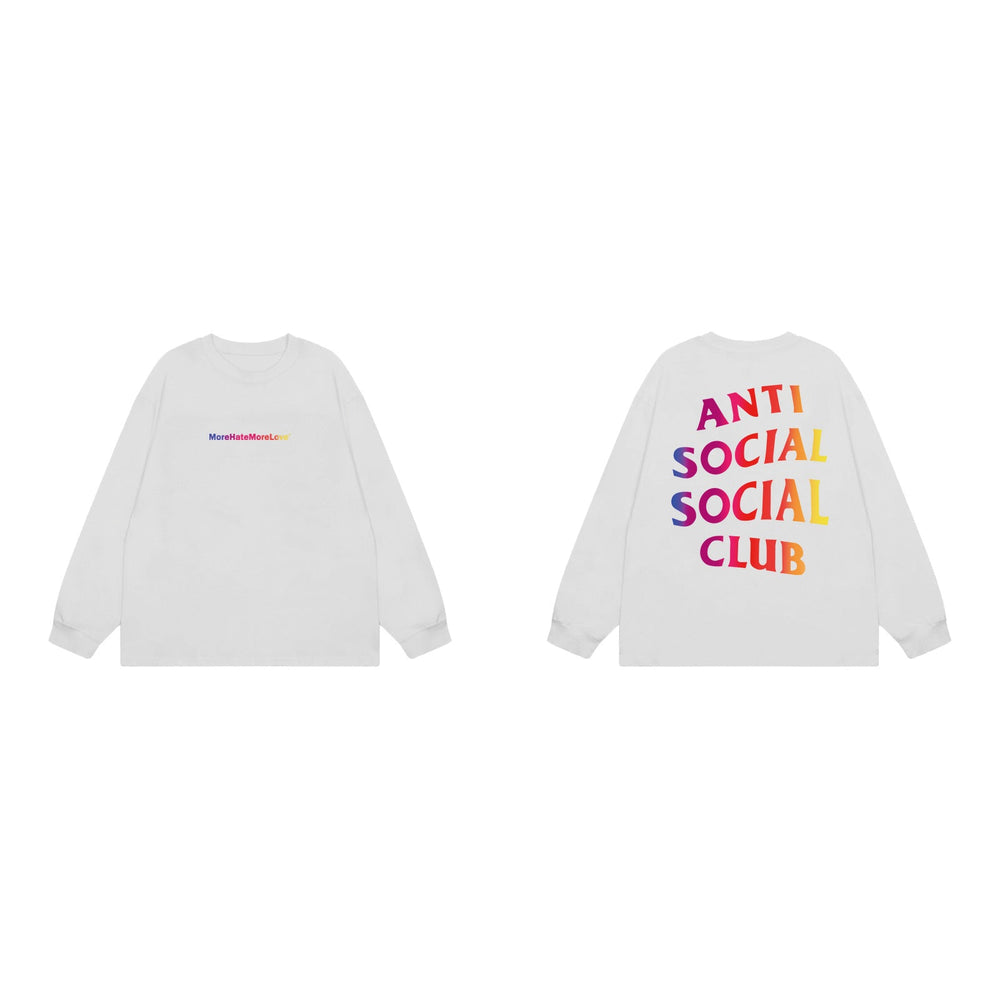 Anti Social Social Club Gradient Logo Long Sleeve T-Shirt - White