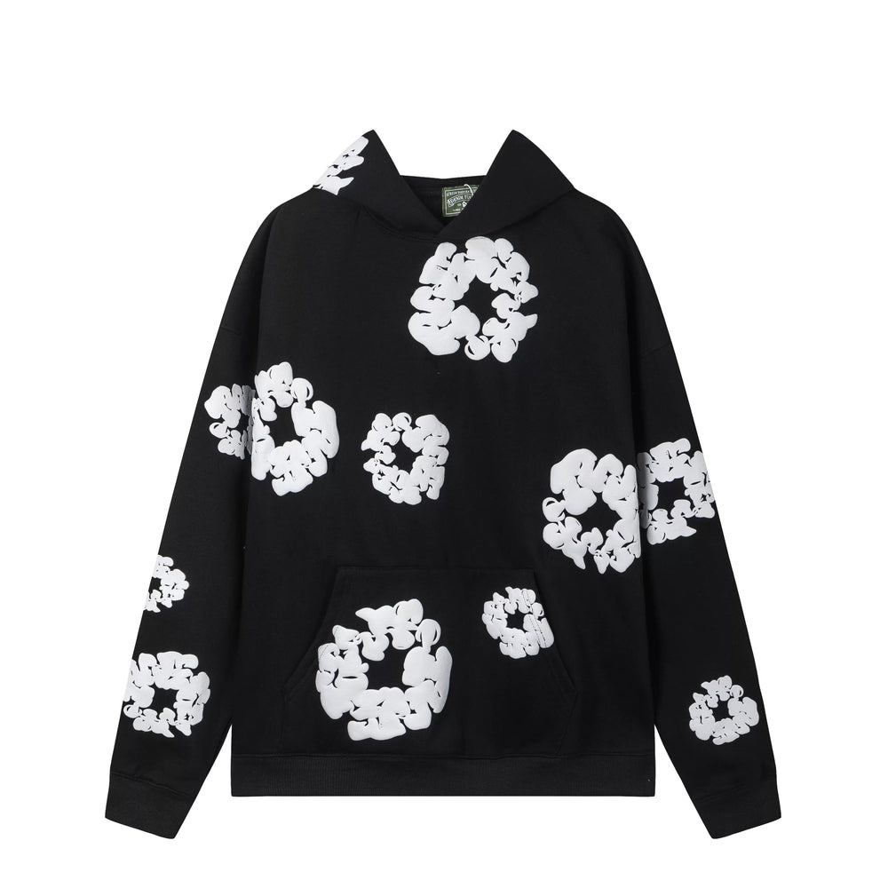 Denim Tears Cotton Wreath Hoodie - Black